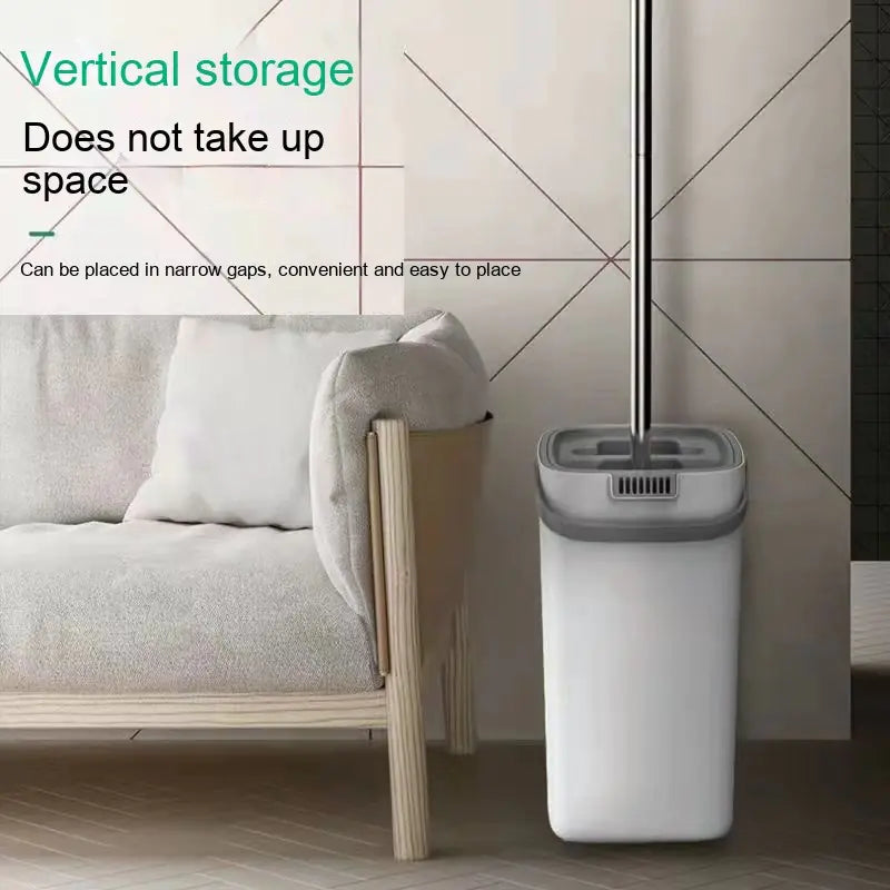 Hands-Free Flat Mop and Bucket Set - Wet and Dry Separation