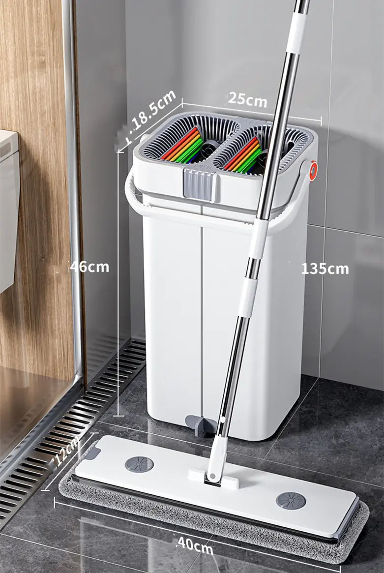 Flat Mop and Bucket Cleaning Set