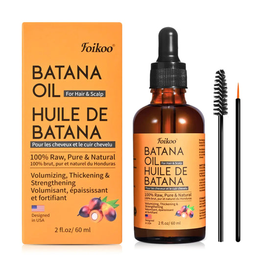 FOIKOO Batana Oil for Hair Growth Dr Sebi Organic 100% Raw Pure & Natural Botana Oil from Honduras Deeply Nourishing Scalp for Hair Thicker and Stronger 2 Fl Oz (2 Fl Oz Batana)
