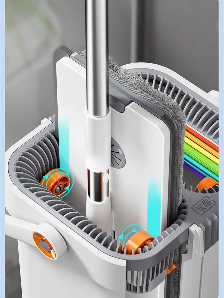 Flat Mop and Bucket Cleaning Set